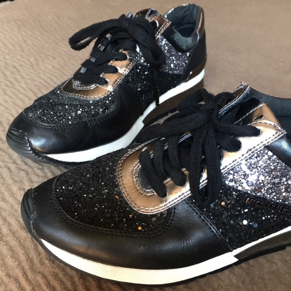 michael kors allie glitter sneakers